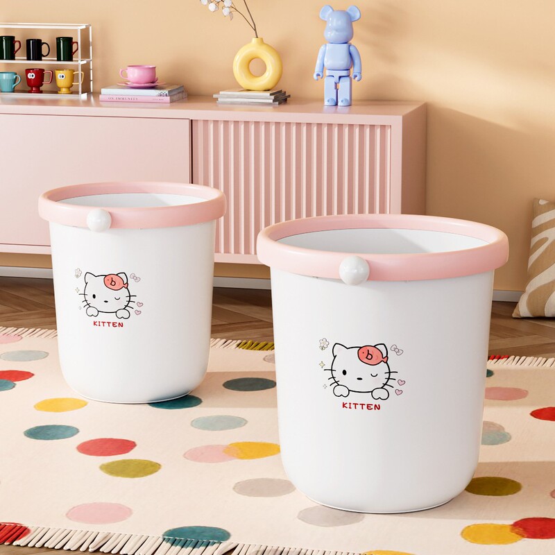 New cute and stylish trash can for home use in the living room and bedroom, high aesthetic value waste bin for bathroom and toilet with a press ring
