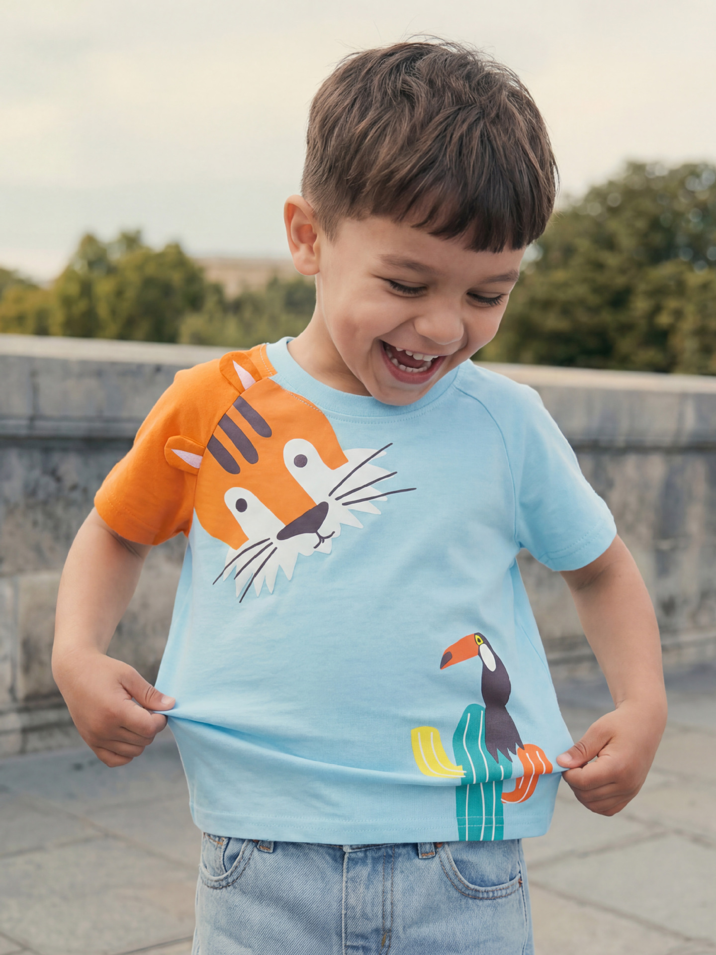 cartoon children's sports T-shirt for boys