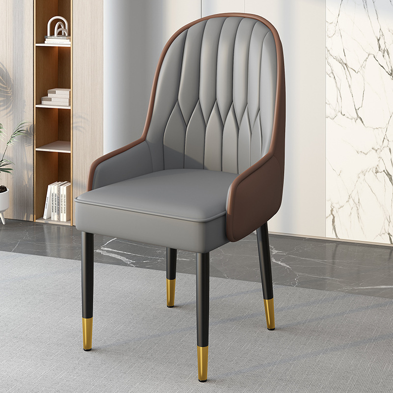 Silla de comedor ligera silla de respaldo de lujo silla de balcón casual simple silla de manicuría de alta calidad silla de alquiler taburete grueso