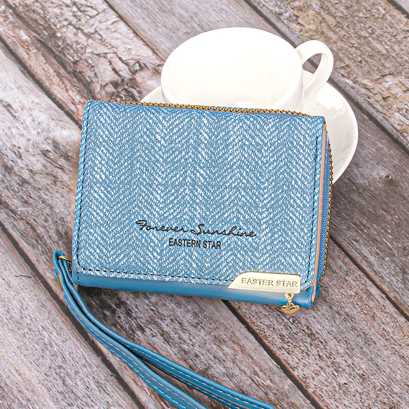 60g Weight Women's Solid Color Pu Leather Zipper Wallets