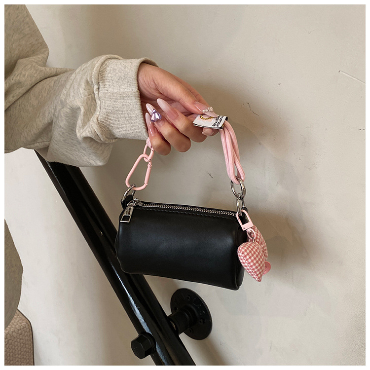 Borsa a tracolla secchiello rotonda rétro per donna borsa a mano_voghion.com