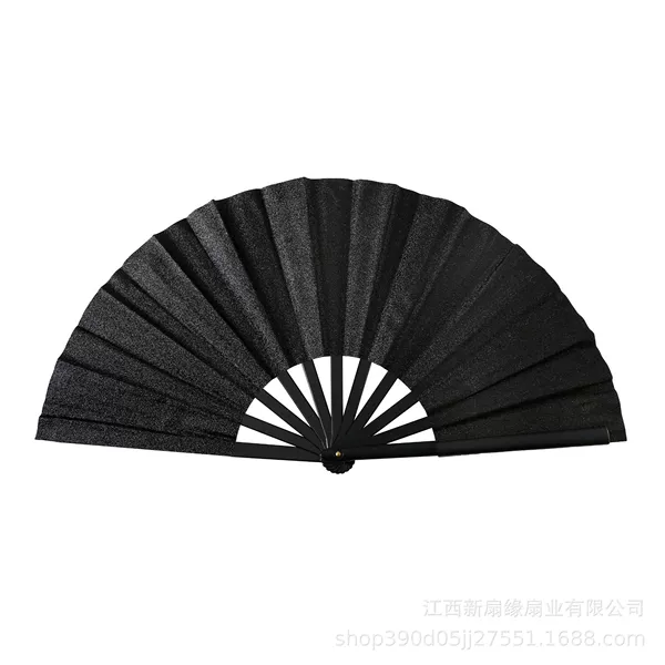 Plastic bone black glitter (single fan)