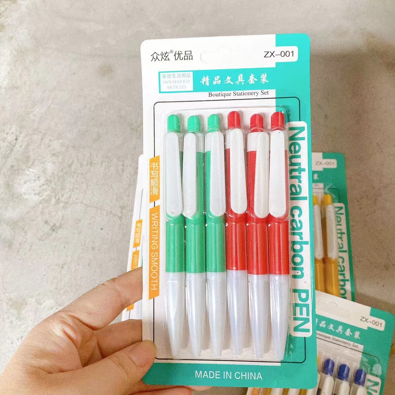 2 tiendas de 6 bolígrafos de escritura de oficina herramientas de escritura tarjetas de plástico de absorción de oficina de estudiantes lotes comerciales