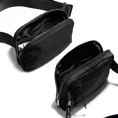 Wholesale lulu-style sports waist bag, waterproof nylon phone bag, unisex versatile crossbody multi-functional chest bag