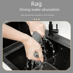 Bamboo fiber cloth for cleaning kitchen, scrubber, decontamination, thick bamboo charcoal scrubber, dropshipping dish cloth, water-absorbent