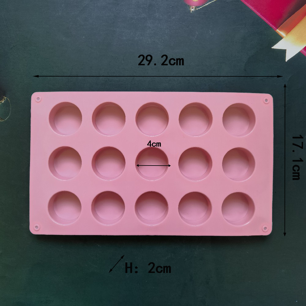 15 cilindro pequeño 217 molde de silicona pastel helado pudín molde de postre jabón utensilios