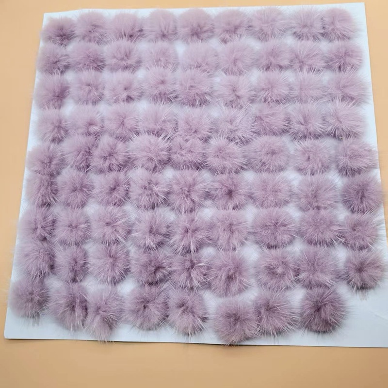 3 センチメートルリアルミンクのヘアボールアクセサリー Diy 素材手作りイヤリング帽子衣類爪クリップアクセサリー|undefined