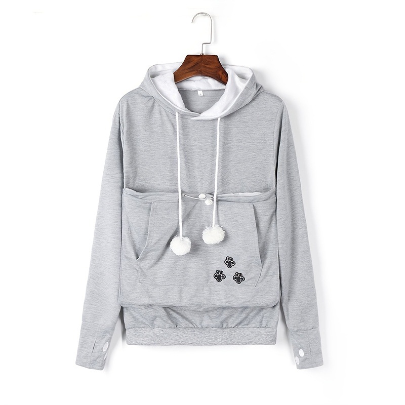 thumbnail image 1 of Unisex Cat And Dog Carrier Hoodies Pet Owner Wear背带连帽衫, 1 of 4