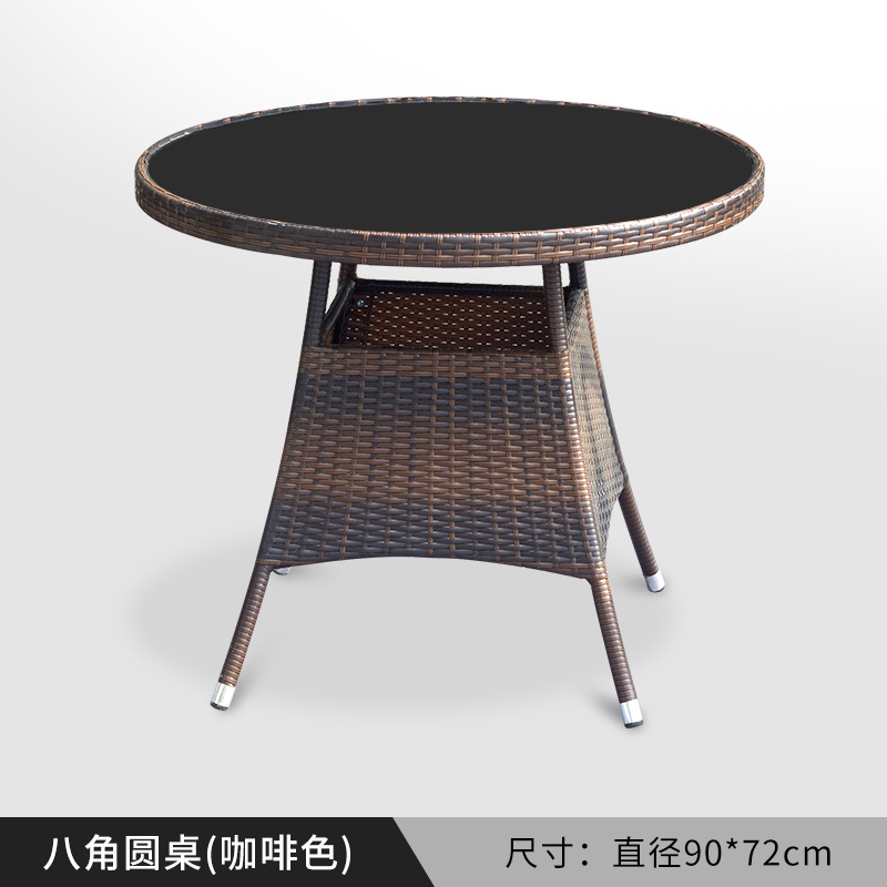 Nórdico de gama alta patio al aire libre cuerda tejida mesa y silla casa pequeña silla combinación patio jardín sillón mesa individual y silla