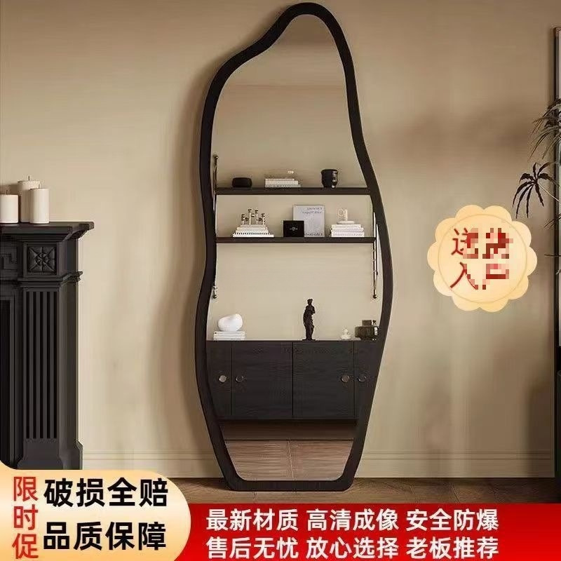 中古全身家用落地镜网红穿衣镜异形壁挂镜子复古ins卧室试衣镜|undefined