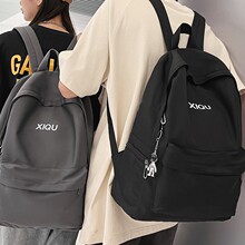 简约大容量轻便双肩包男日系初中生高中大学生书包休闲背包防泼水