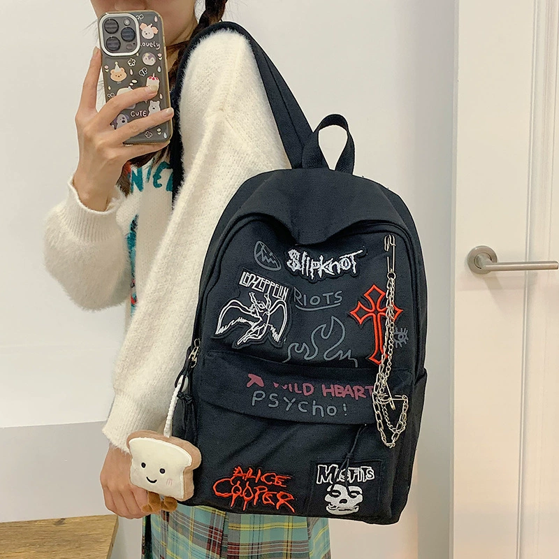 Chaoyu Kool y2k большой вместимости горячая девушка школьная сумка буквенные наклейки для студентов в классе