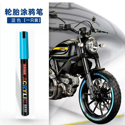 Car Tire Pen Is Not Easy Avtomobil boya qələmləri - oblique-blade-graffiti-pen-blue-one