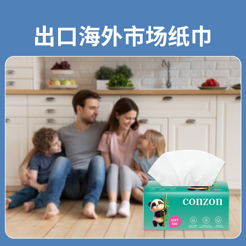 800 paquetes de papel de extracción suave exportación de papel de extracción desechable del Medio Oriente toalla de papel de extracción comercial hotel pulpa de madera pura