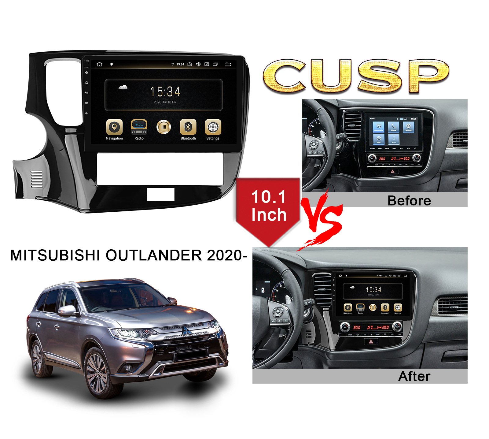 Car Smart Navigation Android Screen for Mitsubishi MIRAGE 2020-