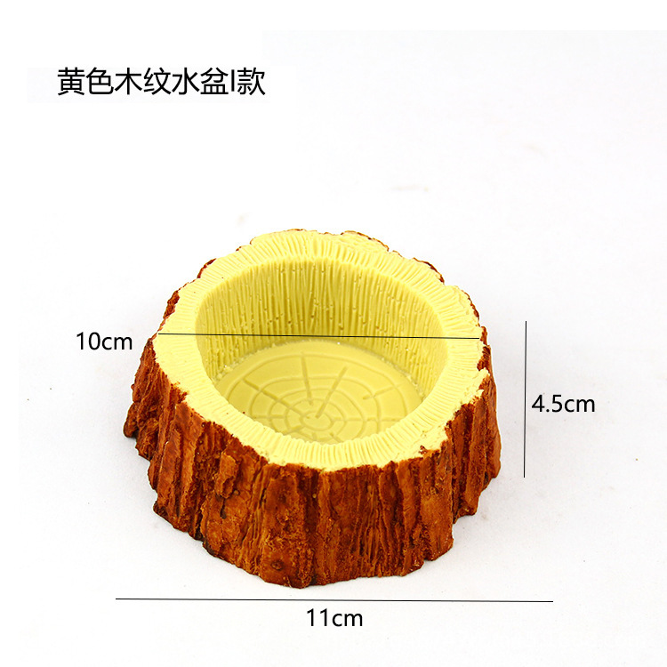 Crawler caja de comida tazón de fuente de bebida plato de tortuga lagarto serpiente y otros reptiles alimentador artesanías de resina