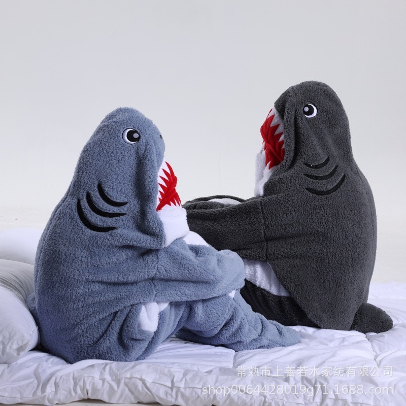 Shark Blanket Adult Super Soft Dolphin Whale Hoodie Shark Sleeping Bag Wearable Loose One-piece Pajamas Now