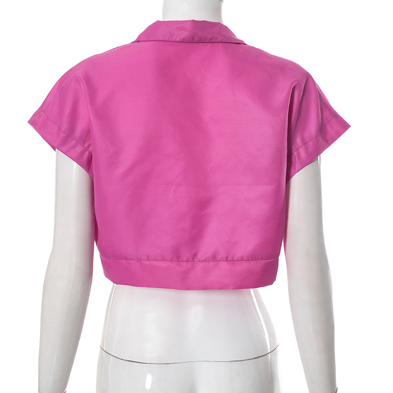 Women Clothing Summer Pocket Top Shorts Set for Women