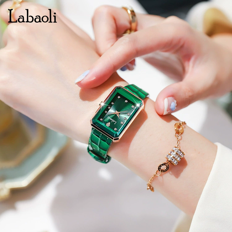 Labaoli новая квадратная кожаная часовая модель с узором «змея», легкая роскошь, простой нишевый LA120