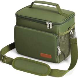insulated cooler bag方形盒加可拆卸肩带手挽午餐保温冰包