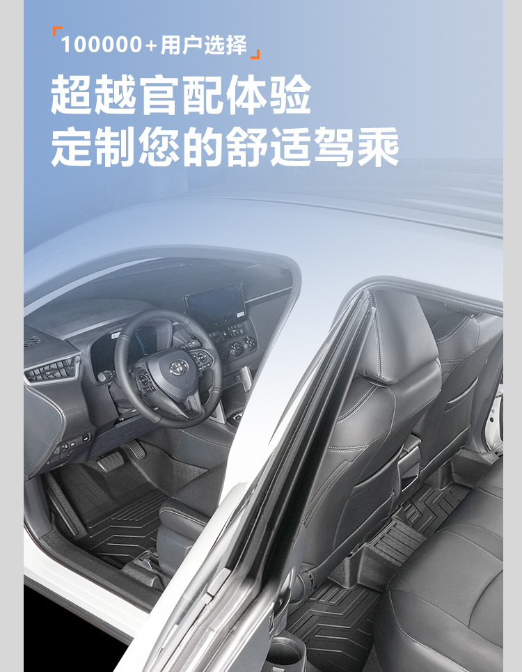 Suitable for Toyota Corolla models 14-26, full coverage interior modification accessories, waterproof TPE car floor mats