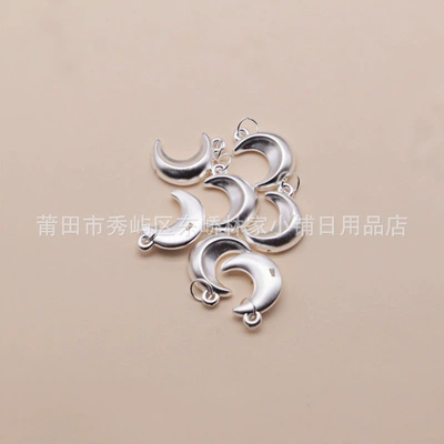 Zərgərlik ara hissələri Frosted Moon Pendant Spacer Beads DIY