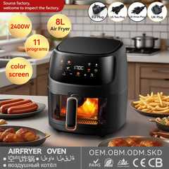 5LAirfryer家用智能出口可视触屏款空气炸锅源头厂家跨境110V220V