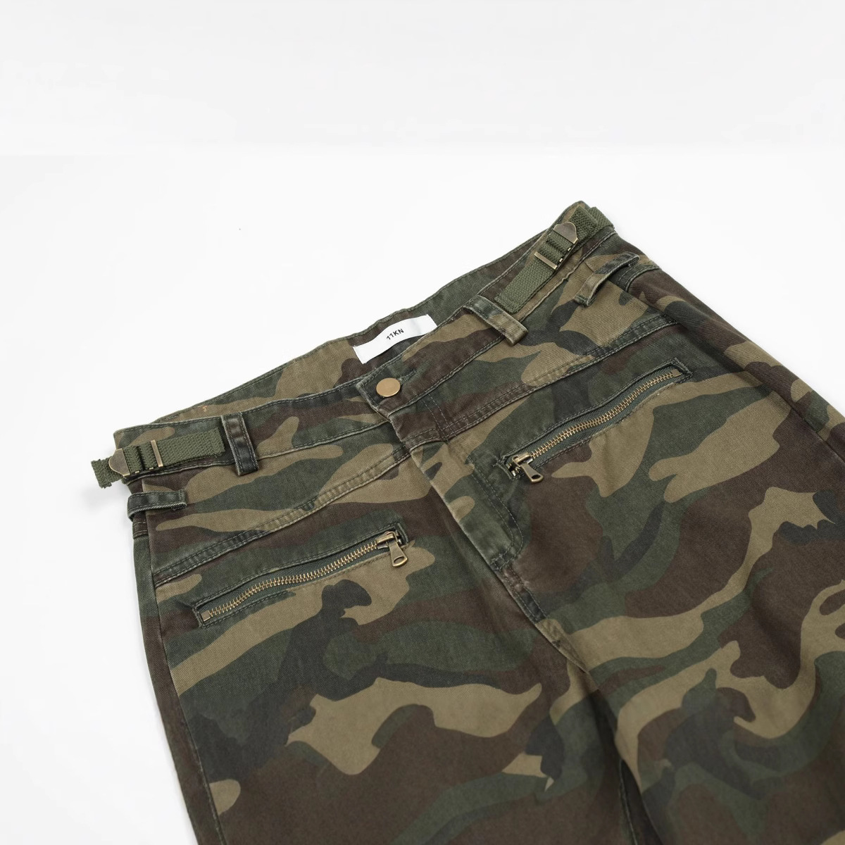 11kn original retro americano calle camuflaje jeans casual hombres de moda Marca Diseño Pantalones rectos flojos al por mayor