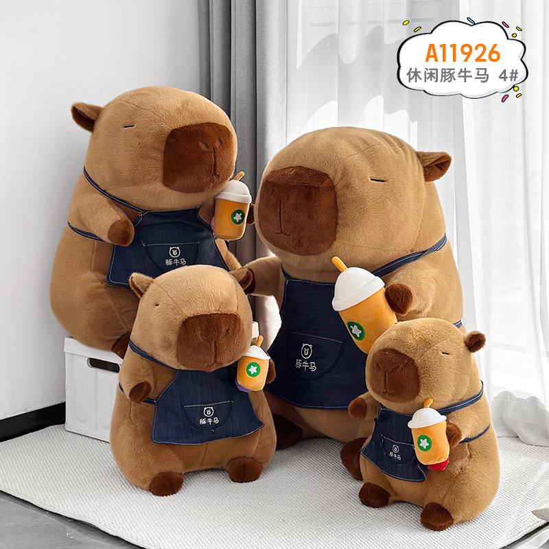 Lindo nuevo juguete de peluche almohada grande muñeca capibara muñeca muñeca máquina de garras canjear regalo de cumpleaños al por mayor