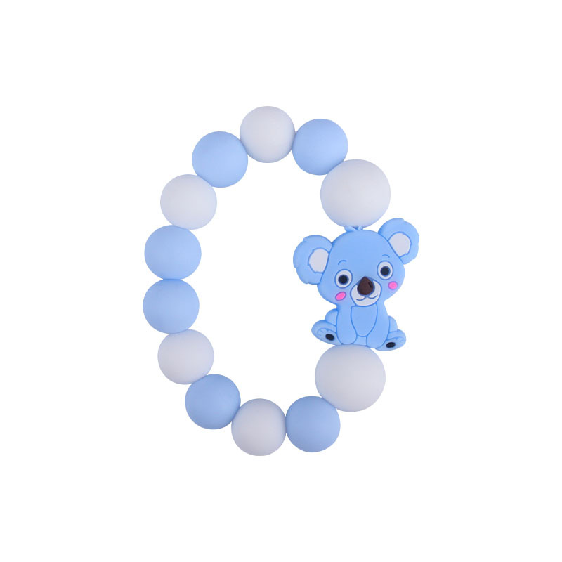 Nueva DIY creativo de dibujos animados juguetes de silicona suministros para bebés de dibujos animados animal erizo nube de silicona pulsera mordedor