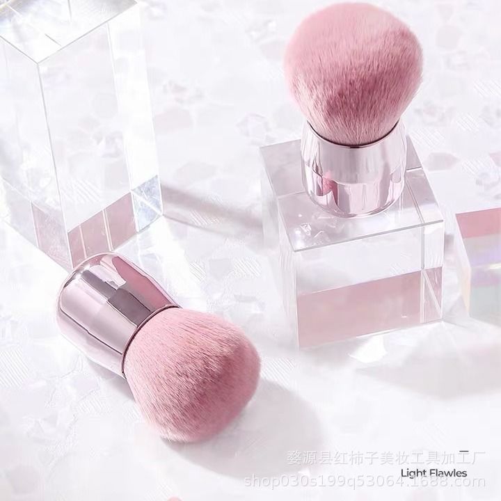 Pequeño libro rojo grande de una sola pieza de cabeza de hongo cepillo de polvo suelto cepillo de maquillaje portátil manicurista producto de actualización de polvo herramienta de maquillaje