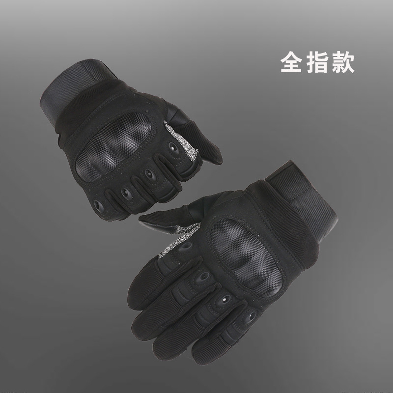 Pantalla táctil guantes tácticos de dedo completo cáscara de fibra de carbono protección conjunta antideslizante anti-corte anti-piercing de los hombres al aire libre fitness montar medio dedo
