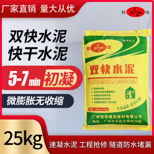 Guangdong Region Supplies 42.5 Double-Fast-Setting Cement for Waterstopping and Leak-Proofing, Quick-Drying Calcium Aluminate Cement, Fast-Hardening Quick-Drying Cement