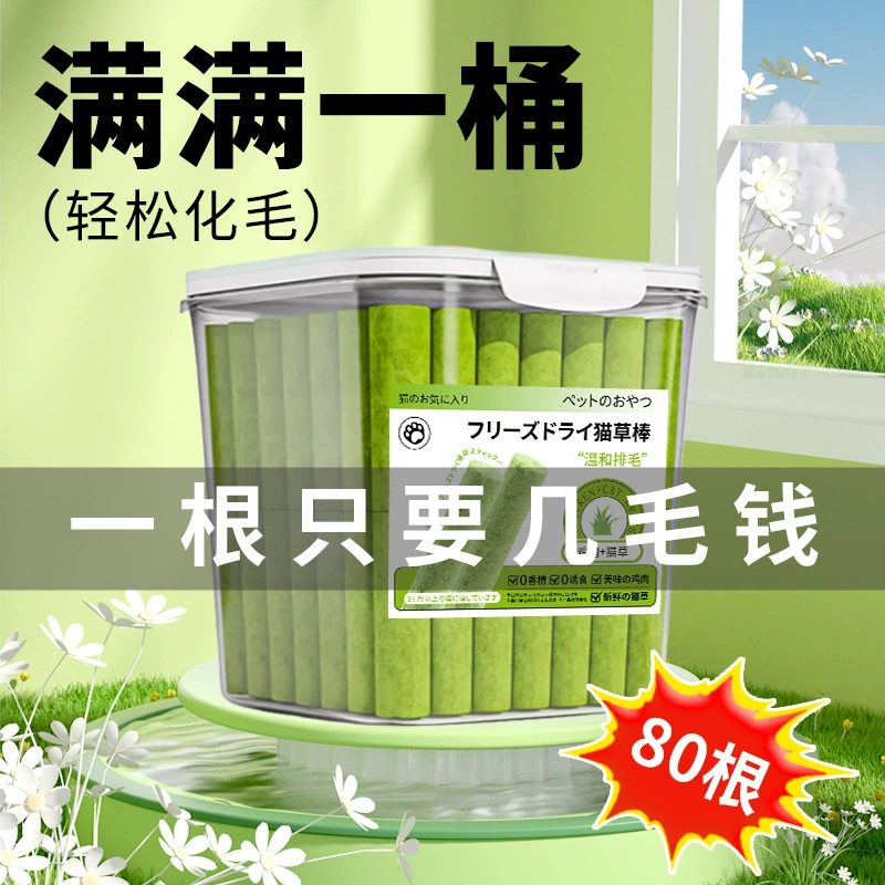 Палочка для кошачьей травы Молярная сублимированная кошачья закуска для волос для домашних животных Мгновенный котенок Кошачья закуска Чистка зубов Очистка полости рта
