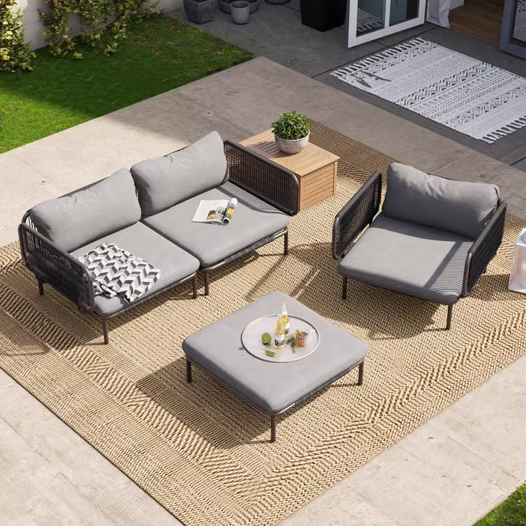 Sofá al aire libre patio villa de alta calidad seda