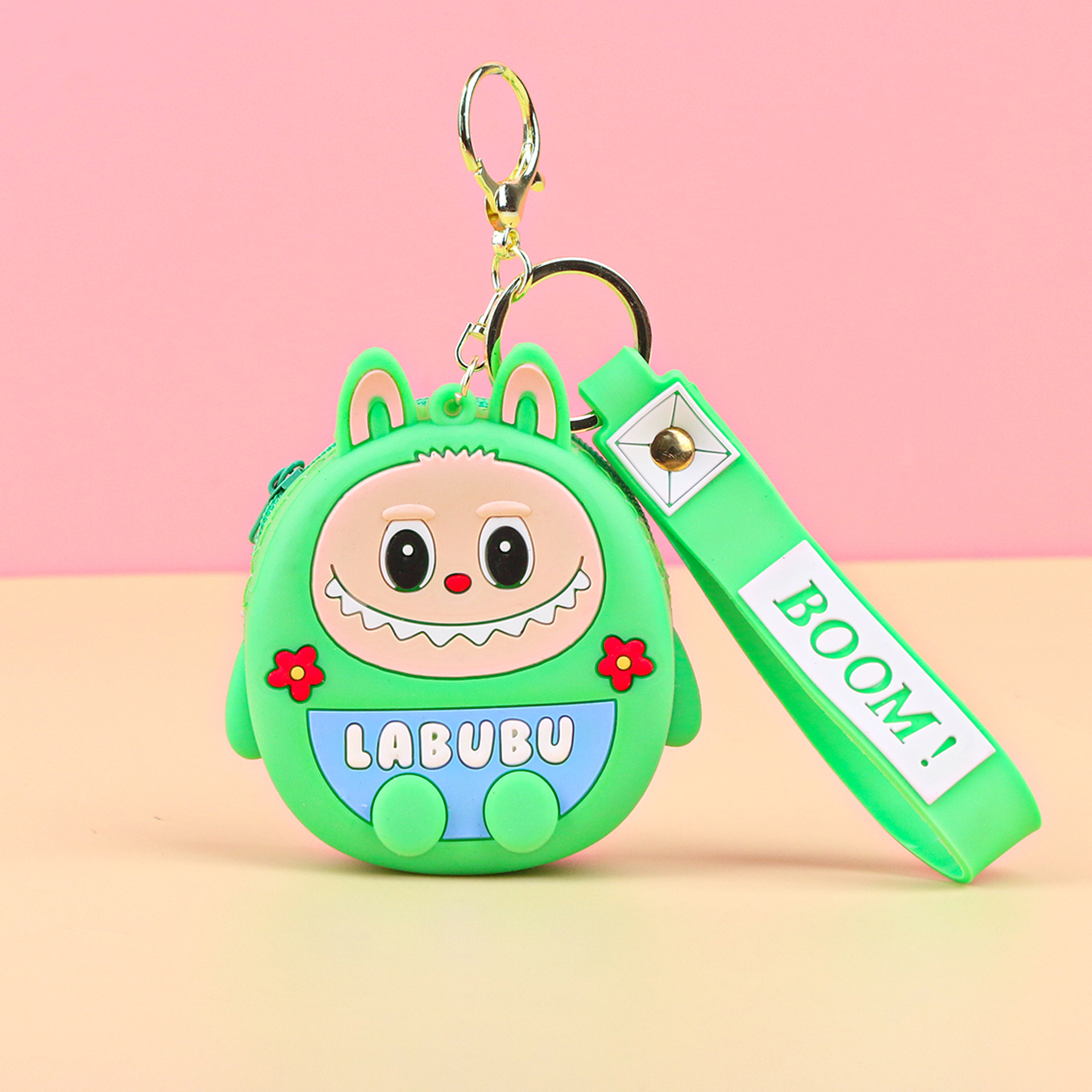 子供用ラブブ小銭入れシリコンプチギフトキーホルダーペンダントカードキャッチャーマシンプチギフトラブブ
