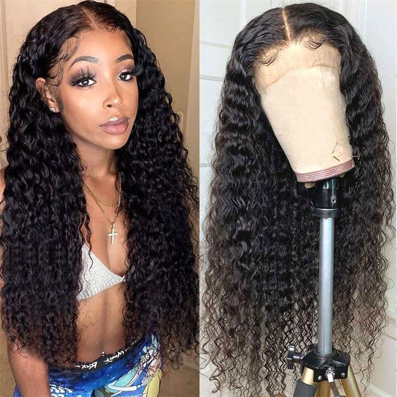 AliExpress new European and American women's wigs black long curly hair manufacturers in stock wholesale African small volume explosive head wigs AliExpress new European and American women's wigs black long curly hair manufacturers in stock wholesale African small volume explosive head wigs
