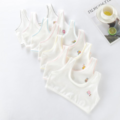 Girls' developmental period vest-style bra for primary school students, pure cotton, no steel ring, no padded sports bra, tube top wholesale