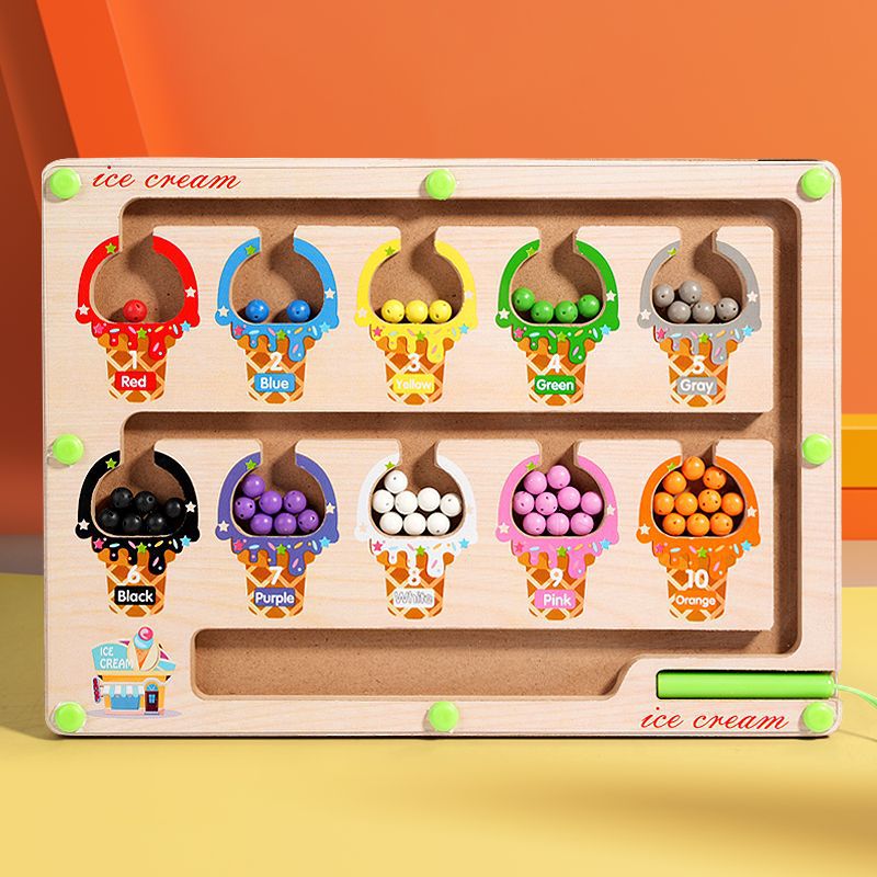 Número magnético paseo laberinto magnético juguetes de color para niños iluminación concentración de pensamiento lógico entrenamiento juego