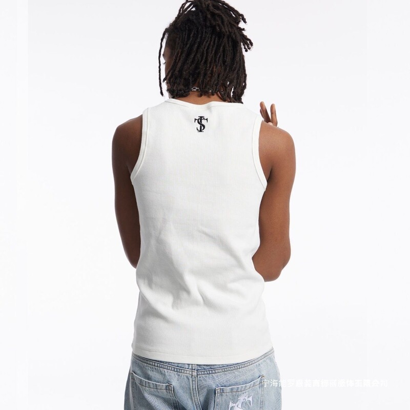 Asen Same Style Stksmalltownkid Basic Sleeveless Outdoor T-Shirt Street Vest Inner Wear Trendy American-Style Men's Clothing Asen Same Style Stksmalltownkid Basic Sleeveless Outdoor T-Shirt Street Vest Inner Wear Trendy American-Style Men's Clothing