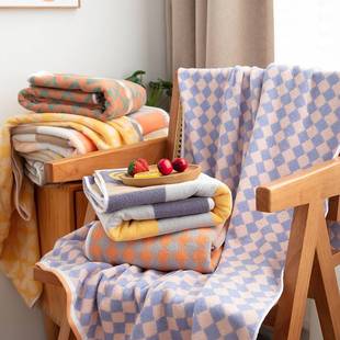 2025 New Style Cotton Yarn-Dyed Bath Towel Cartoon Style