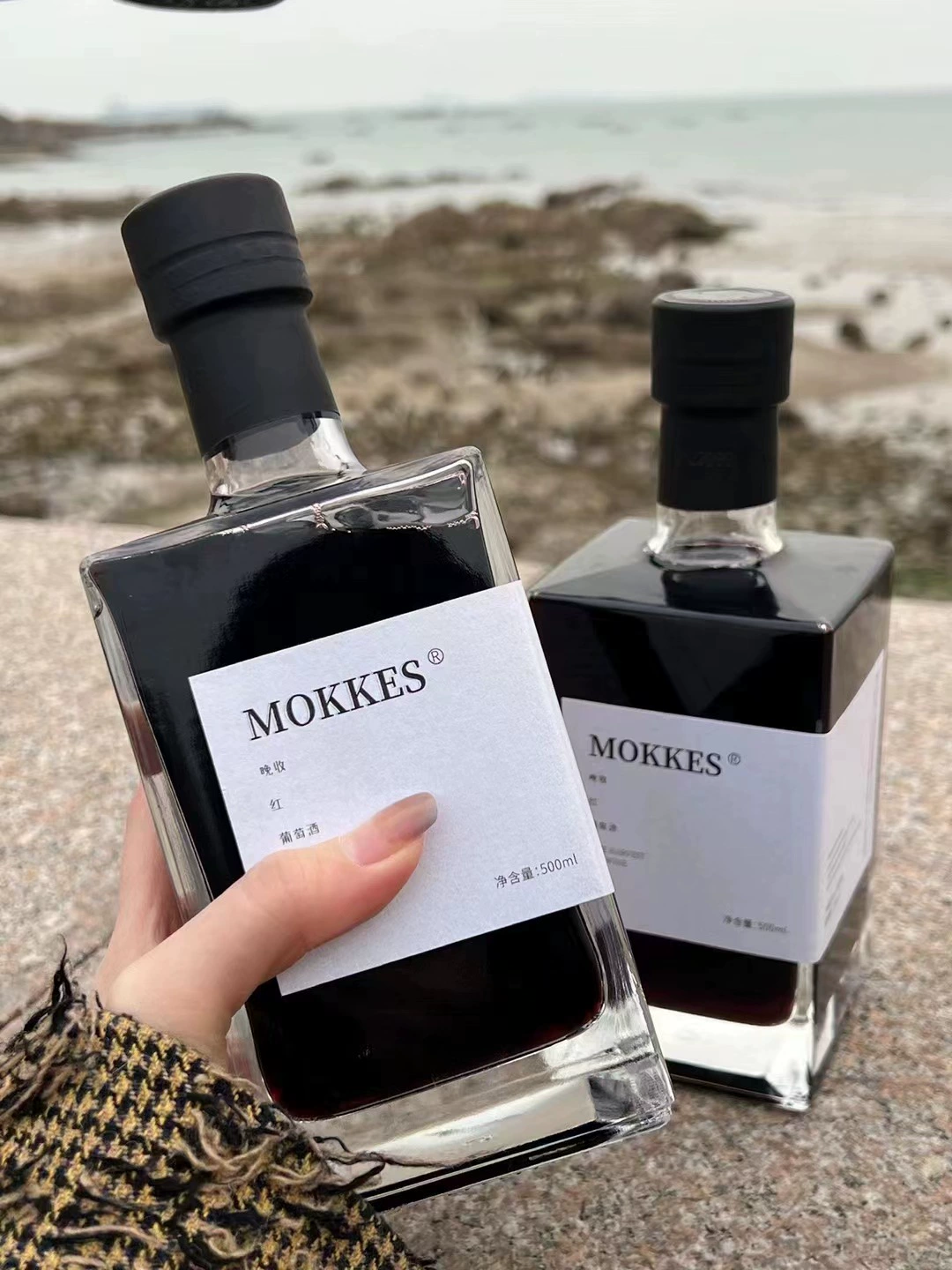 Хрустальное стекло Крышка высокого класса бутылка вина дома-заваренная иностранная бутылка вина Бутылка Вина бутылка Красного вина белая бутылка вина одна Квадратная бутылка вина Jin Квадратная бутылка вина