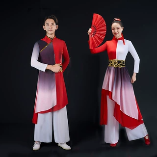 古典舞演出服女飘逸2025新款成人中国风腰鼓队打鼓服民族舞蹈服装