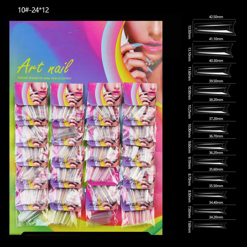 Fábrica directa de nuevos productos de manicura de color sólido 24 paquetes de tarjetas de uñas parches de manicura falsas uñas al por mayor