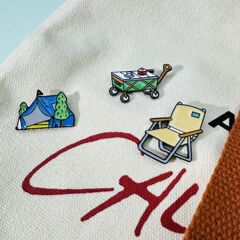 新款合金 琺瑯烤漆徽章 戶外推車餐帳篷凳子胸針批發