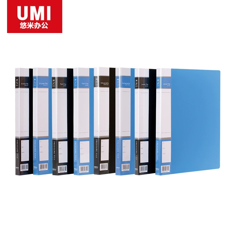 Долговечная папка-слой UMI Youmi W01104B/D, одинарная длинная ставка+держатель платы, 85 шелк толстая, папка черная синий