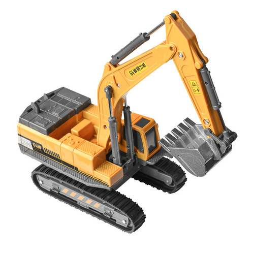 Alloy engineering vehicle children's excavator toy excavator toy car boy inertia model crane excavator hook machine