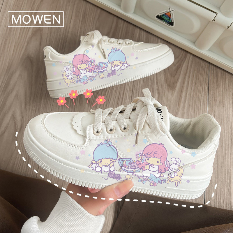 Stray News Gemini Peripheral Board Shoes Casual Flat Women's Shoes Summer Breathable Sanrio Comfortable All-match Students Stray News Gemini Peripheral Board Shoes Casual Flat Women's Shoes Summer Breathable Sanrio Comfortable All-match Students