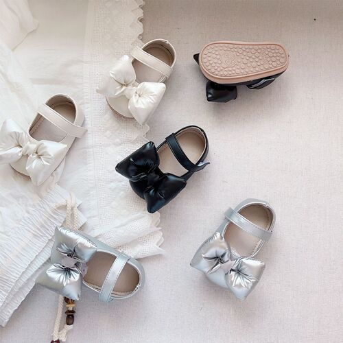 0-2 New style toddler shoes, Korean style bow, soft sole, soft surface, non-slip baby shoes, velcro anti-drop shoes