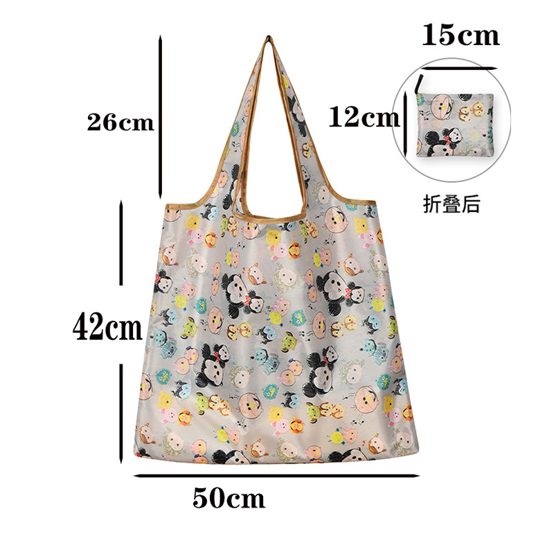 Bolsa de compras plegable grande para viaje, bolsa de supermercado ecológica, bolsa de almacenamiento portátil, bolsa portátil de gran capacidad image 4